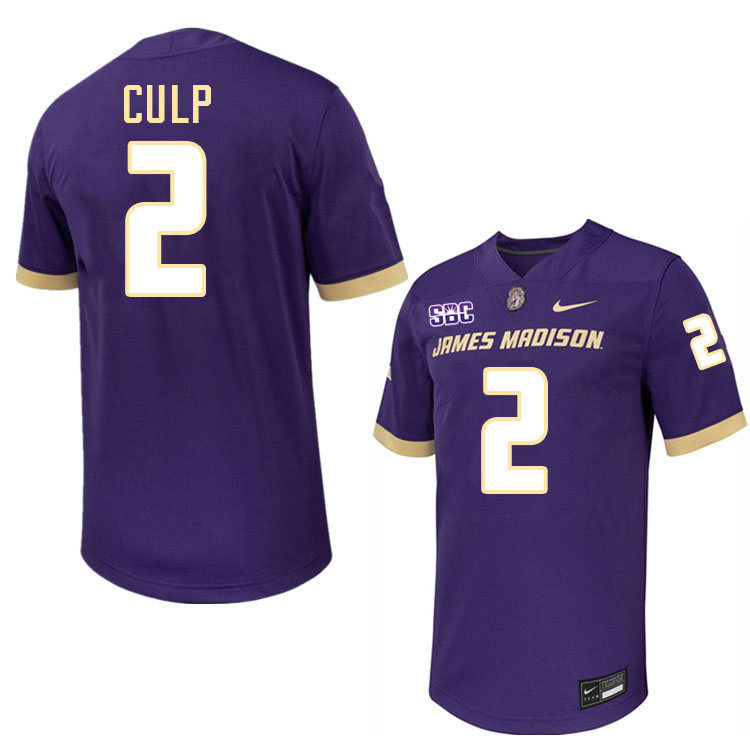 #2 Elijah Culp JMU Jersey,James Madison Dukes Football Jerseys Stitched-Purple #2 Elijah Culp JMU Jersey,James Madison Dukes Football Jerseys Stitched-Purple
